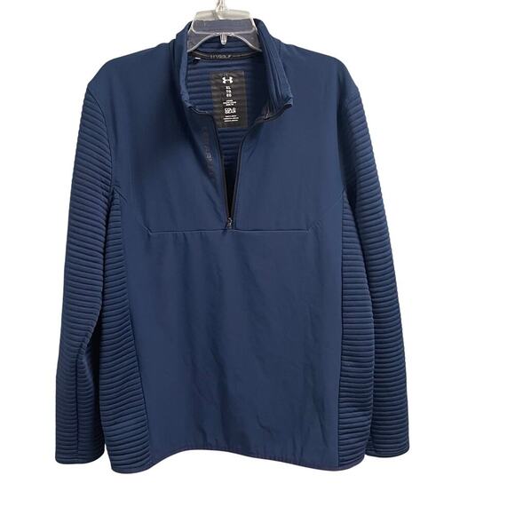 Under Armour Golf Pullover Navy Size XL Mens Performance Quarter Zip Logo - Picture 1 of 6